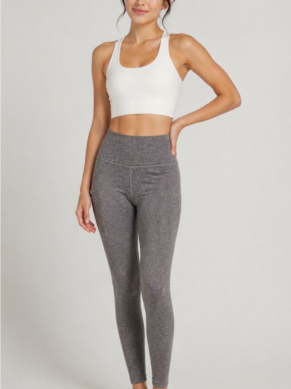 lululemon athletica Sz 6 Gray High-Rise Seamless Leggings